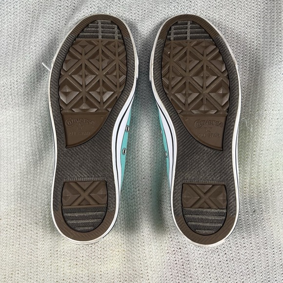 Converse Chuck Taylor All Star Low Top Sneakers Womens 7.5 Teal Turquoise Canvas - Picture 11 of 13